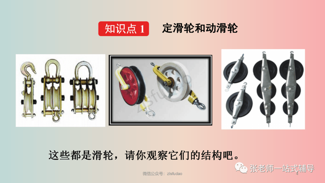 【物理教學】人教版物理八年級下冊12.3《滑輪》視頻講解+知識點+同步練習:滑輪
