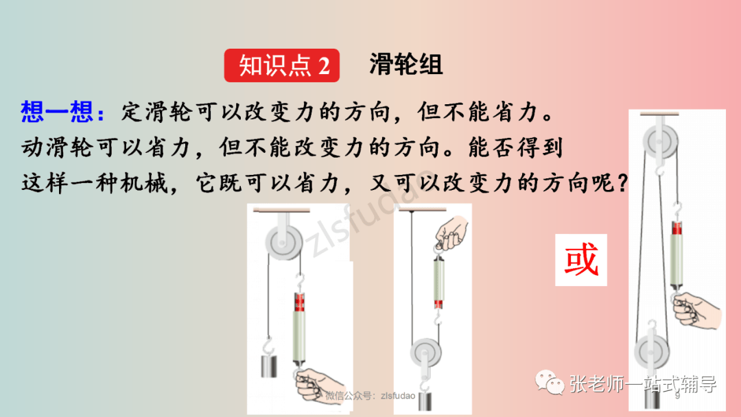 【物理教學】人教版物理八年級下冊12.3《滑輪》視頻講解+知識點+同步練習:滑輪
