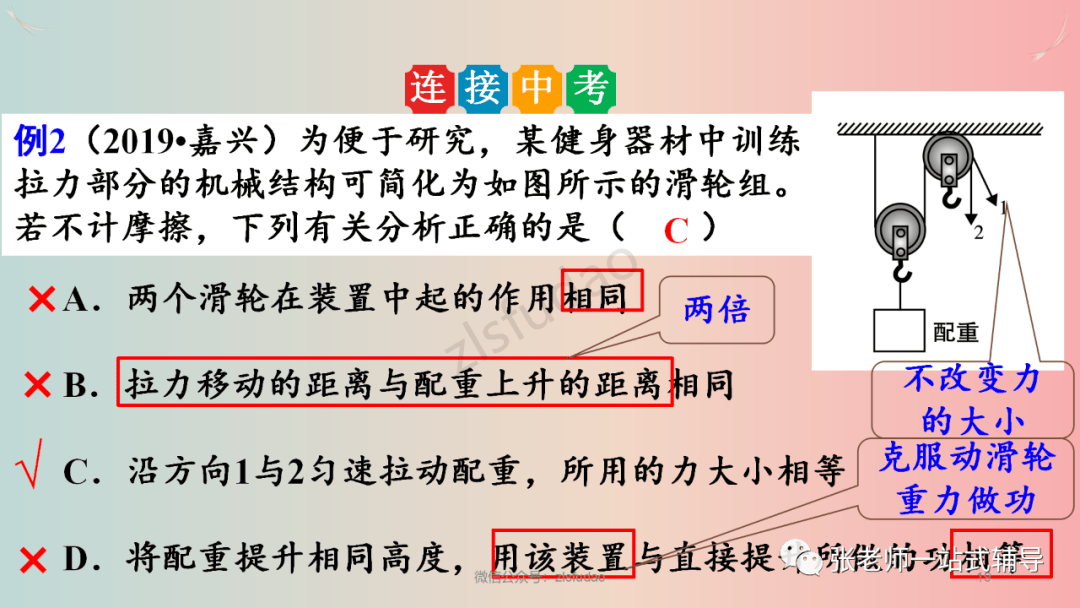 【物理教學】人教版物理八年級下冊12.3《滑輪》視頻講解+知識點+同步練習:滑輪
